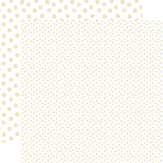 Echo Park - Watercolor Polka Dot Christmas Collection - 12 x 12 Double Sided Paper - Cream