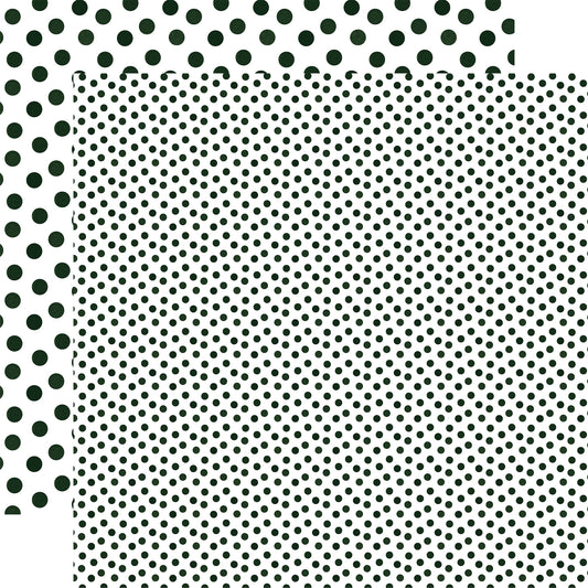 Echo Park - Watercolor Polka Dot Christmas Collection - 12 x 12 Double Sided Paper - Forest