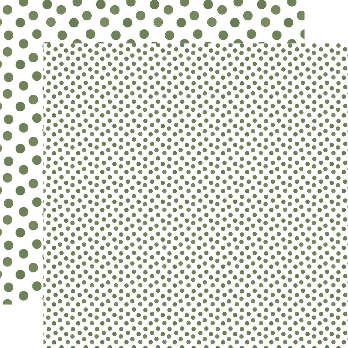 Echo Park - Watercolor Polka Dot Christmas Collection - 12 x 12 Double Sided Paper - Olive