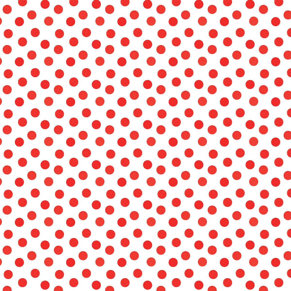 Echo Park - Watercolor Polka Dot Christmas Collection - 12 x 12 Double Sided Paper - Cherry Red