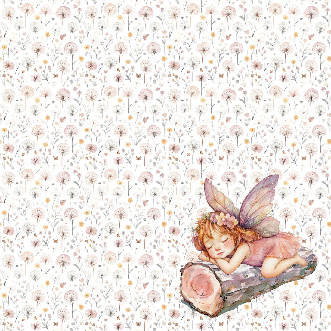 SSC Designs - Woodland Fairies Collection - Butterfly Dreams 12 x 12 Double-Sided Scrapbook Paper