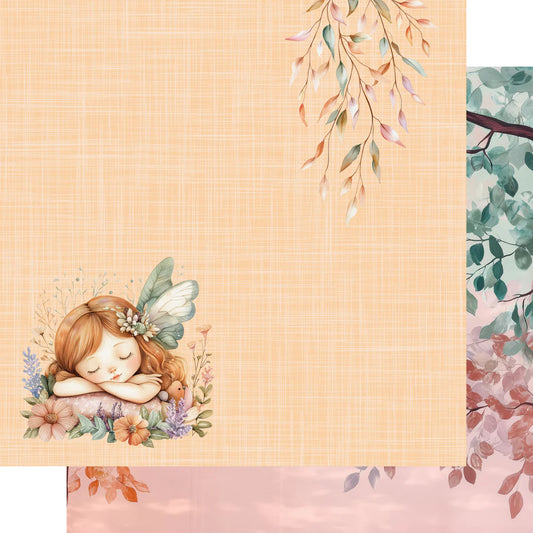 SSC Designs - Woodland Fairies Collection - Little Dreamer 12 x 12 Double-Sided Scrapbook Paper