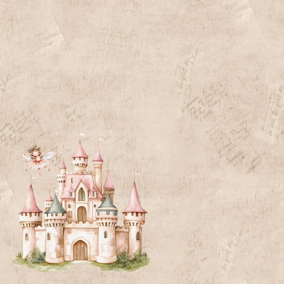 SSC Designs - Woodland Fairies Collection - Fairy Tale Castle 12 x 12 Double-Sided Scrapbook Paper (Copy)