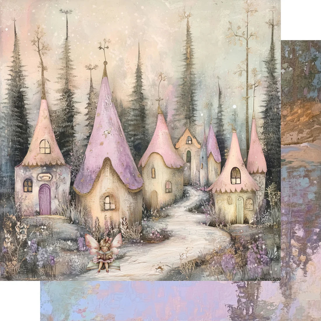 SSC Designs - Woodland Fairies Collection - Into The Woodlands 12 x 12 Double-Sided Scrapbook Paper