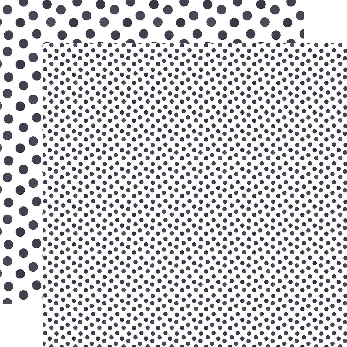 Echo Park - Watercolor Polka Dot Winter Collection - 12 x 12 Double Sided Paper - Navy