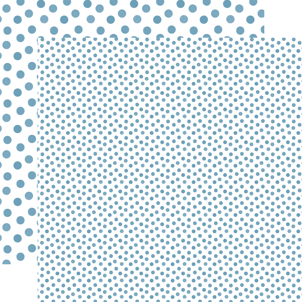 Echo Park - Watercolor Polka Dot Winter Collection - 12 x 12 Double Sided Paper - Sky