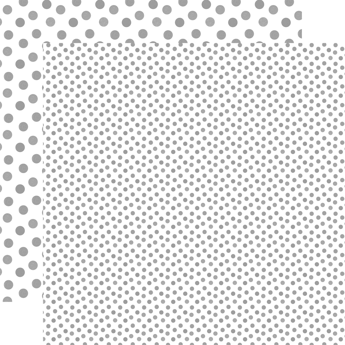 Echo Park - Watercolor Polka Dot Winter Collection - 12 x 12 Double Sided Paper - Light Gray