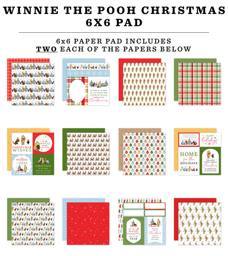 Echo Park - Winnie The Pooh Christmas Collection - 6 x 6 Paper Pad