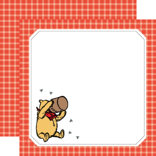 Echo Park - Winnie The Pooh Page Frames Collection - 12 x 12 Double-Sided Paper - Honey Pot