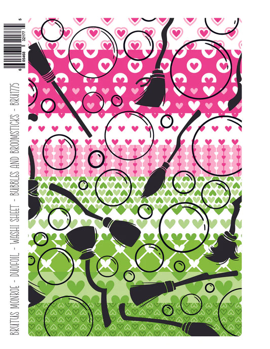 Brutus Monroe - Pretty Wicked | Bubbles & Broomsticks | DuoFoil Washi Sheet
