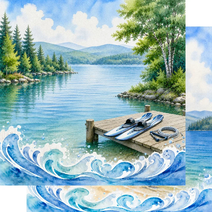 SSC - Water Sports Collection - 12 x 12 Double-Sided Paper - Water Ski Weekend
