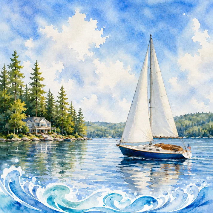 SSC - Water Sports Collection - 12 x 12 Double-Sided Paper - Sailing Away
