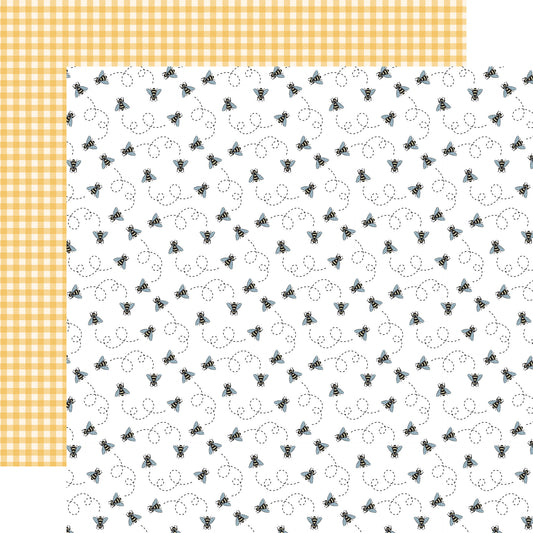 Echo Park - Winnie The Pooh Collection - 12 x 12 Double Sided Paper - Sweet Honeybees