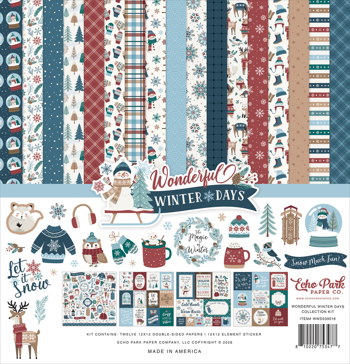 Echo Park - Wonderful Winter Days Collection - 12 x 12 Collection Kit