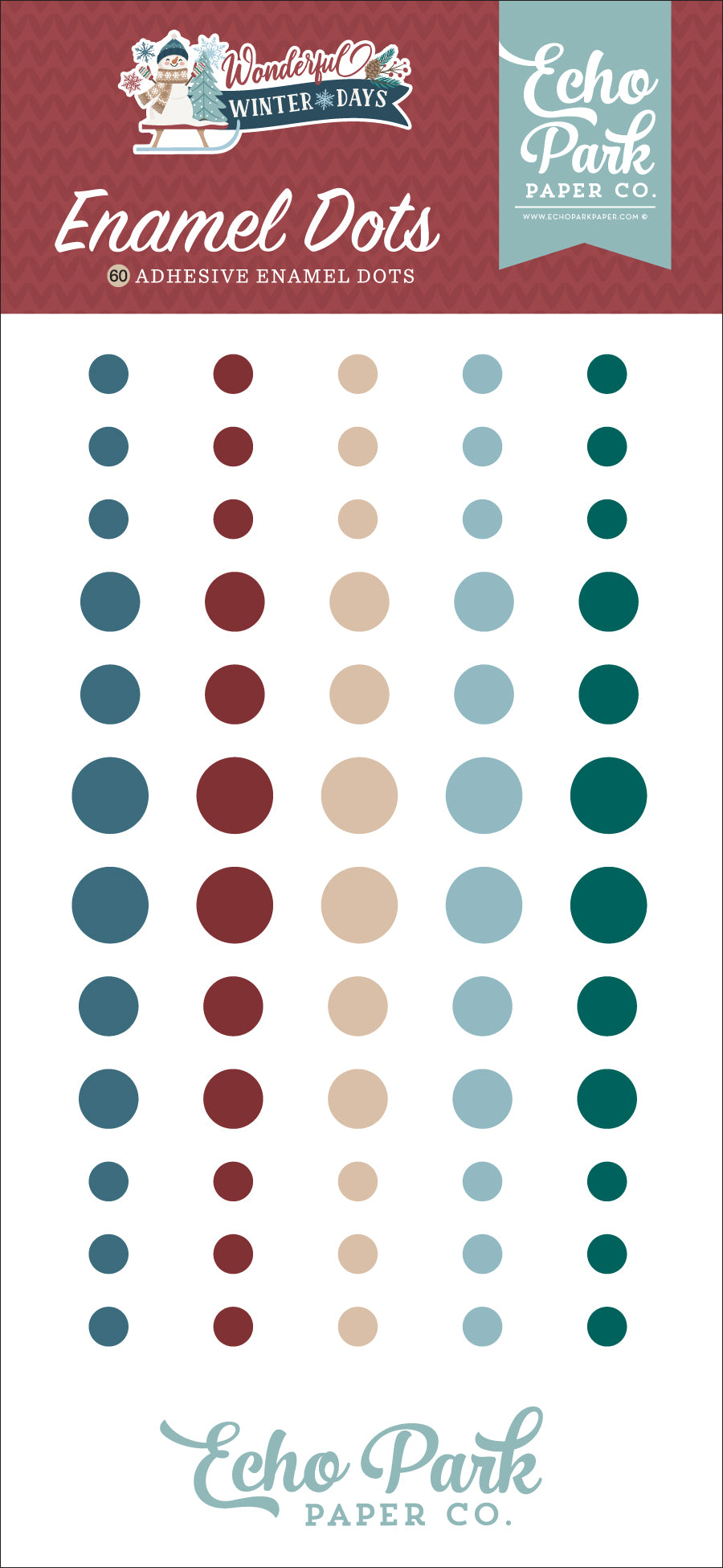 Echo Park - Wonderful Winter Days Collection -  Enamel Dots