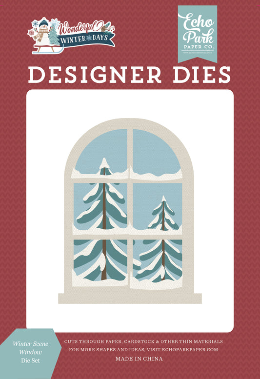Echo Park - Wonderful Winter Days Collection -  Designer Dies - Winter Scene Window