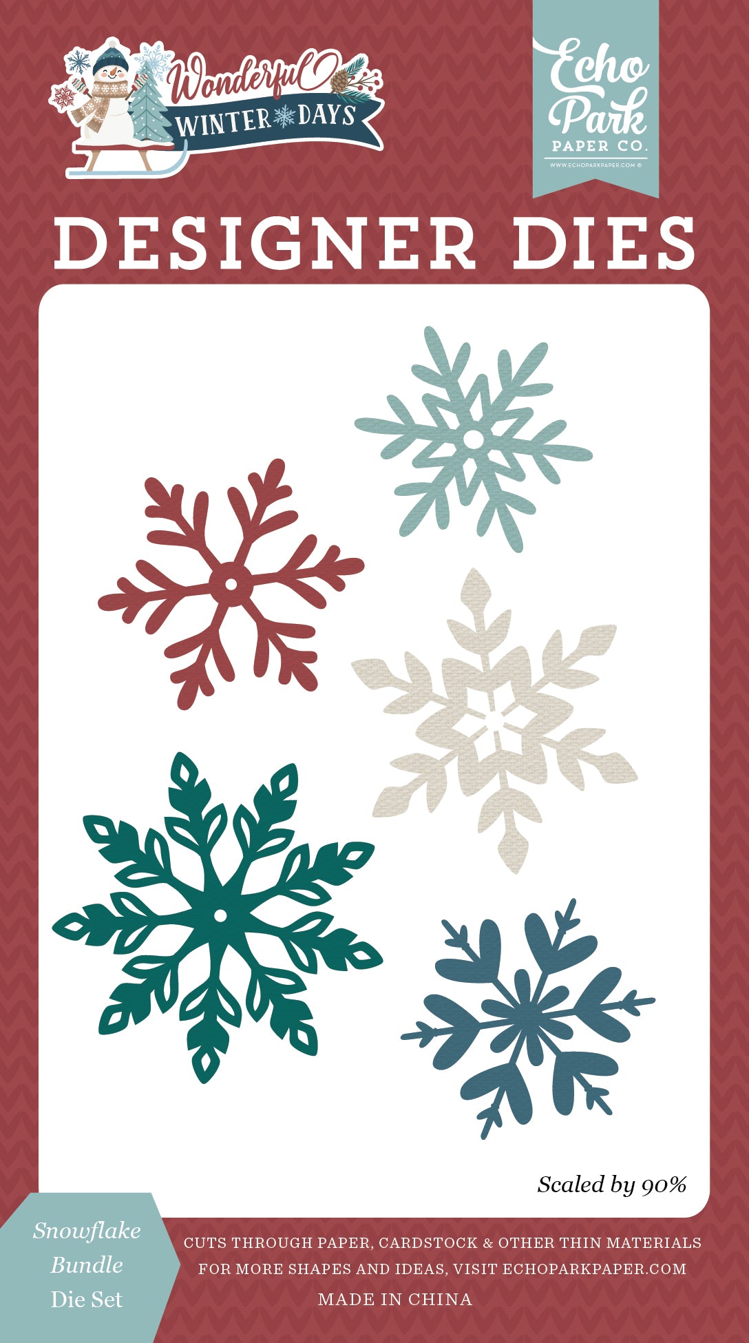 Echo Park - Wonderful Winter Days Collection -  Designer Dies - Snowflake Bundle