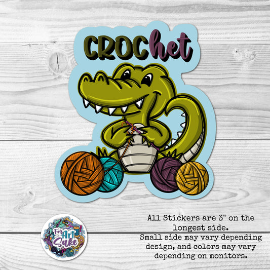 For Art Sake Stickers -  3" Sticker - CROChet