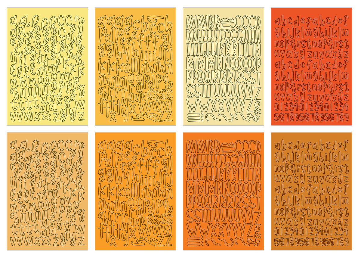 Echo Park - Essentials Collection - Sticker Book - Yellow Alpha