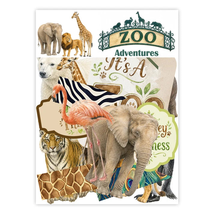 SSC Designs  - Zoo Adventures Collection - Laser Cut Scrapbook Ephemera - Die Cuts