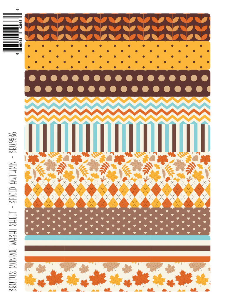 Brutus Monroe Washi Sheet - Spiced Autumn
