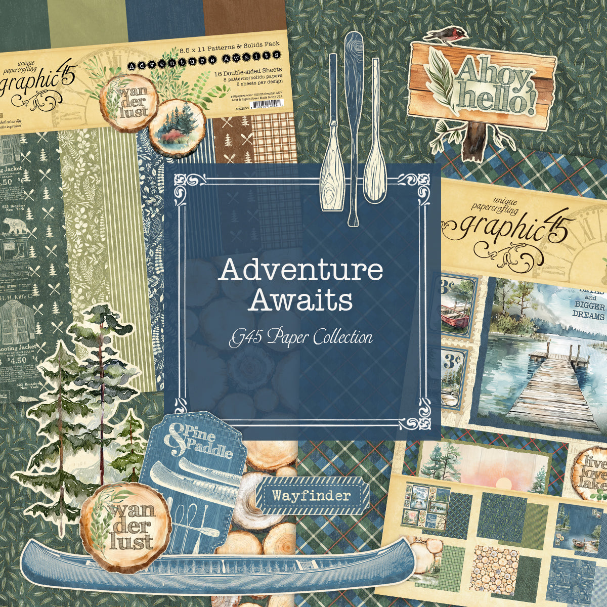 Graphic 45 - Adventure Awaits Collection - 12 x 12 Collection Pack