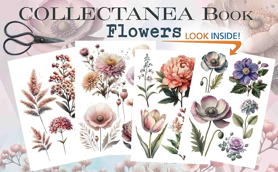 Maremi's Collectanea - Collage Ephemera For Art Journaling - Flowers vol 1