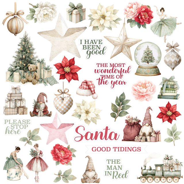 Uniquely Creative - Christmas Keepsakes Collection - 12 x 12 Double Sided Paper - Good Tidings