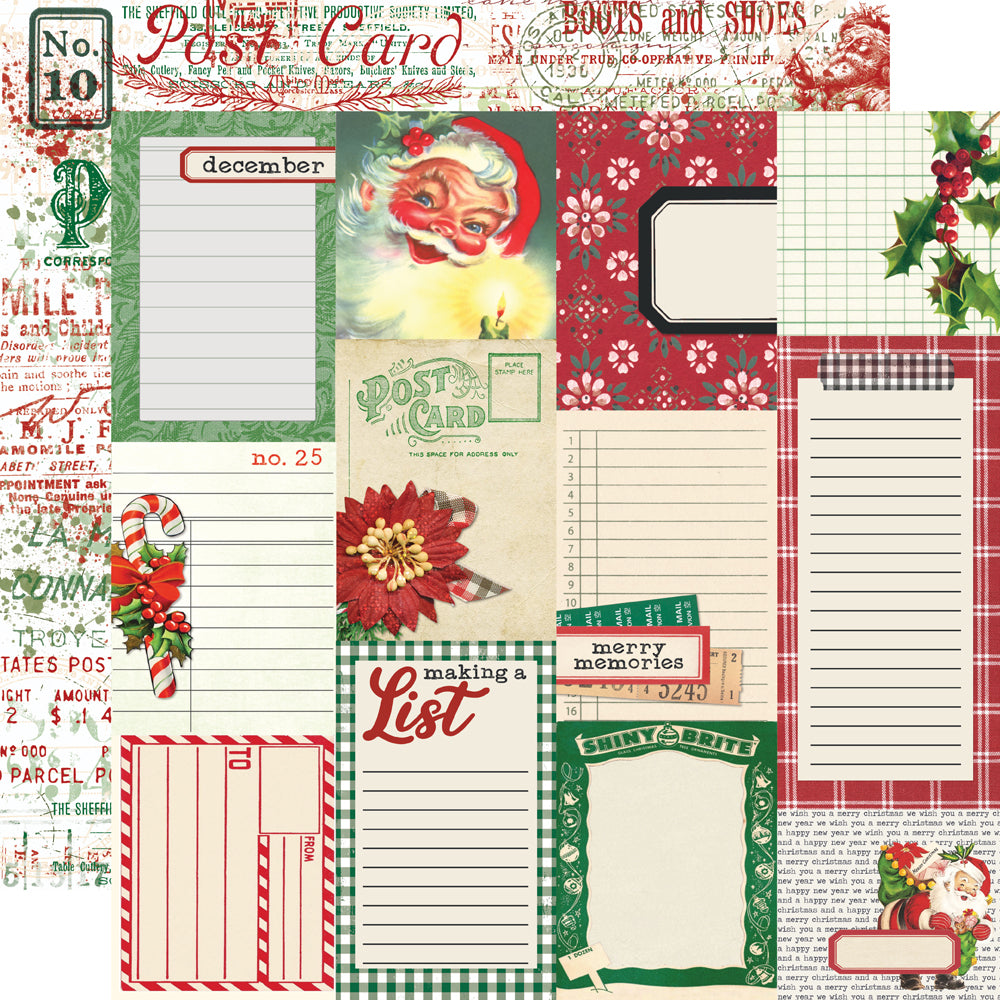 Simple Stories - Simple Vintage Dear Santa Collection - 12 x 12 Double Sided Paper - 3 x 4 Elements