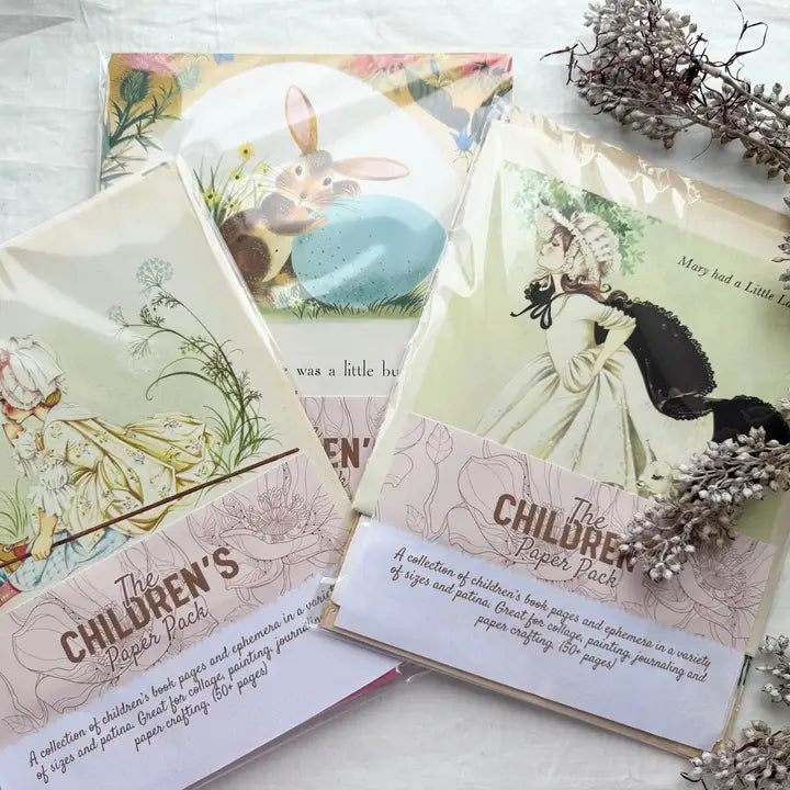 A House Of Books - Vintage Children's Page Pack For Paper Crafting