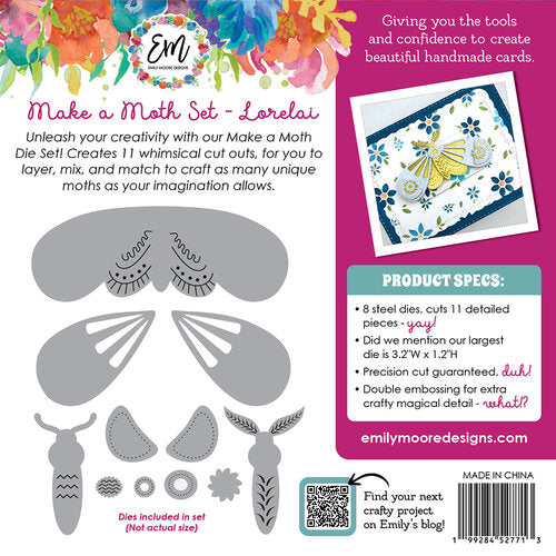 Emily Moore Designs - Make A Moth Collection - Dies - Lorelai