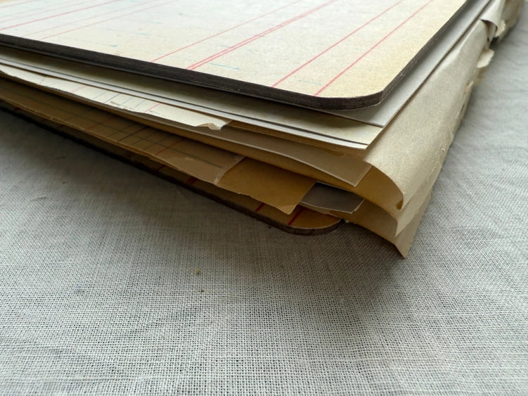 A House Of Books - Vintage Mixed Media Journal- 9x12 Inch Art Journal