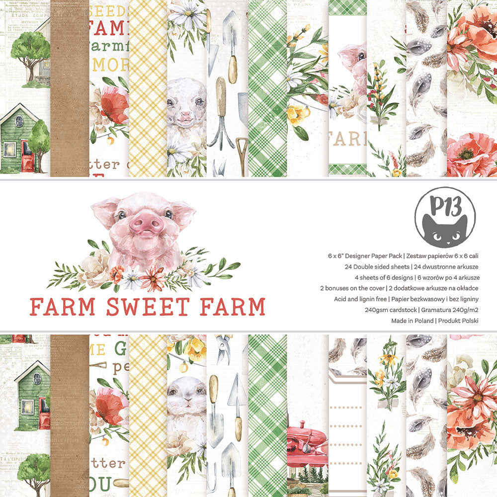 P13 - Farm Sweet Farm Collection - 6 x 6 Paper Pad