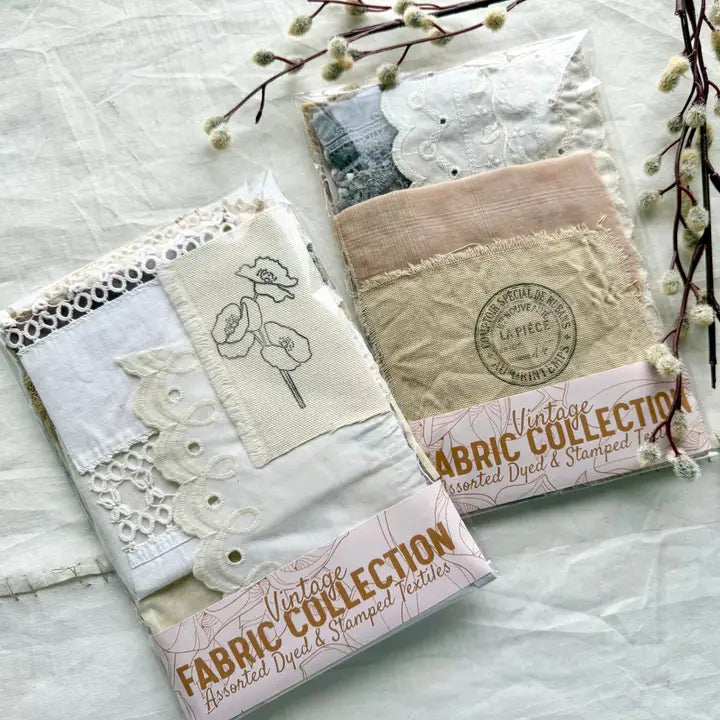 A House Of Books - Dyed And Stamped Fabrics For Mixed Media Art