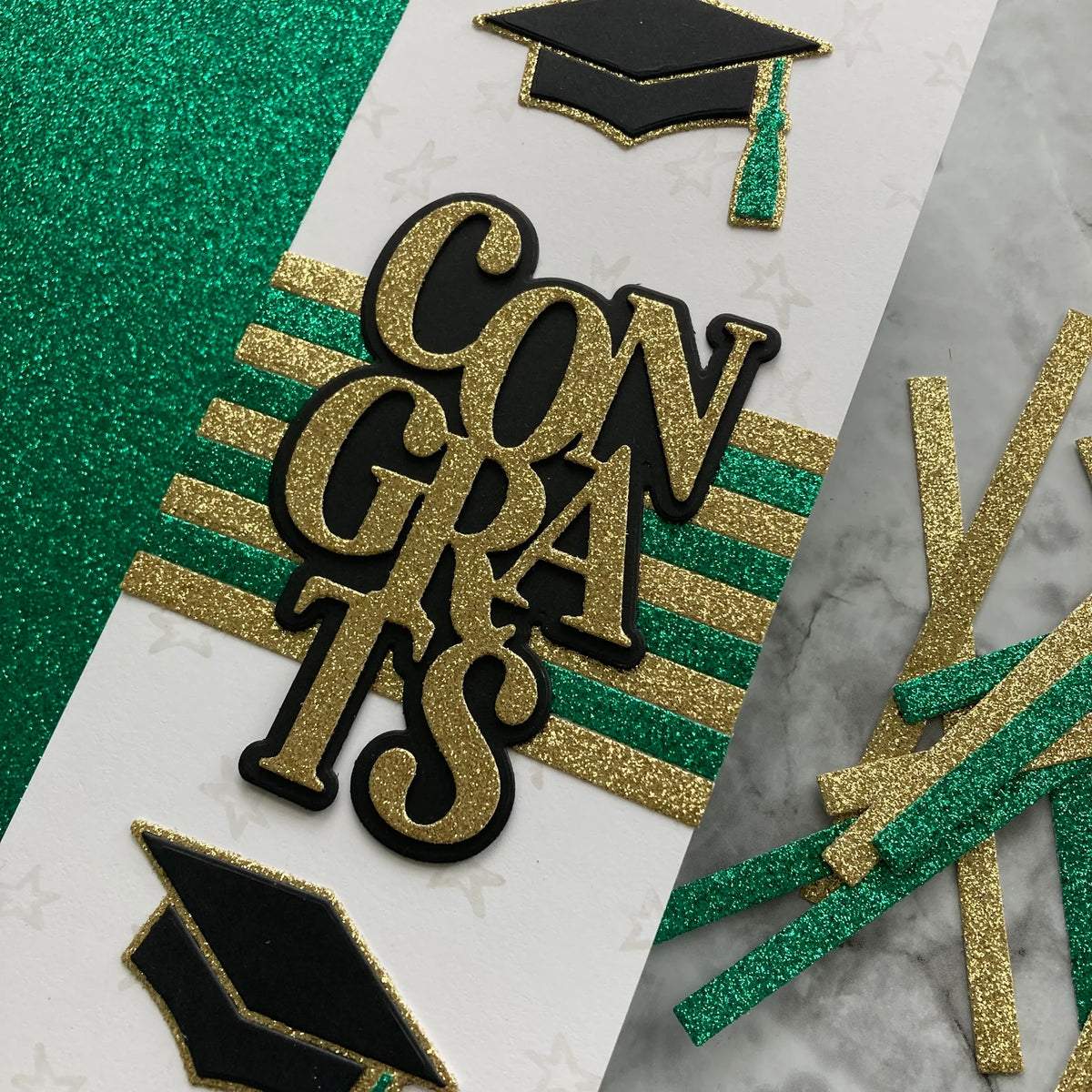 Encore Paper - 12 x 12 Glitter Luxe Cardstock - Gold Coins