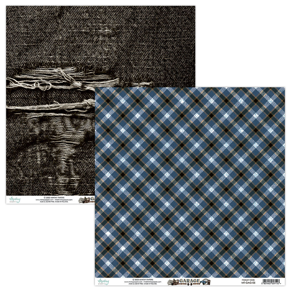 Mintay Papers - Garage Collection - 12 x 12 Double Sided Paper - Sheet 05