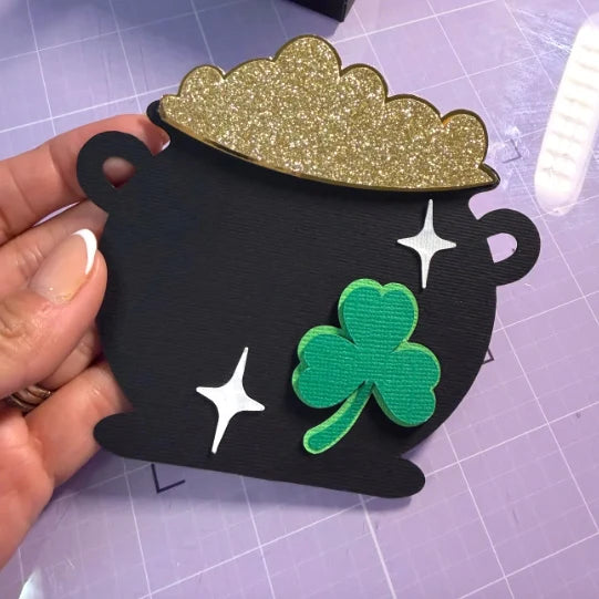 Encore Paper - 12 x 12 Glitter Luxe Cardstock - Gold Coins