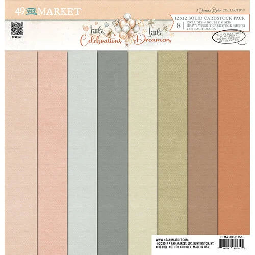 49 and Market - Little Dreamer - Little Celebrations Collection - 12 x 12 Collection Paper Pack - Solids