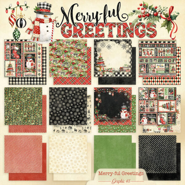 Graphic 45 - Merry-ful Greetings Collection - 12×12 Collection Pack