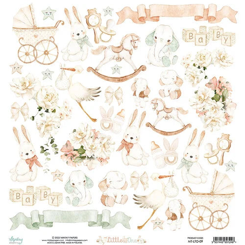 Mintay - Little One Collection - 12 x 12 Double-Sided Paper - Sheet 09