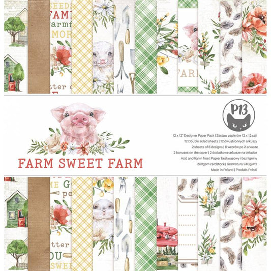 P13 FARM SWEET FARM 12 X 12 PAPER PAD