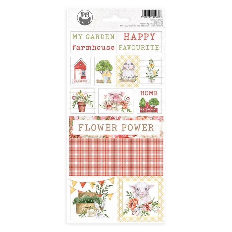 P13 FARM SWEET FARM  STICKER SHEET 02