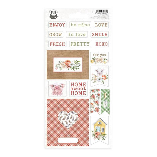 P13 FARM SWEET FARM CHIPBOARD STICKER SHEET 01