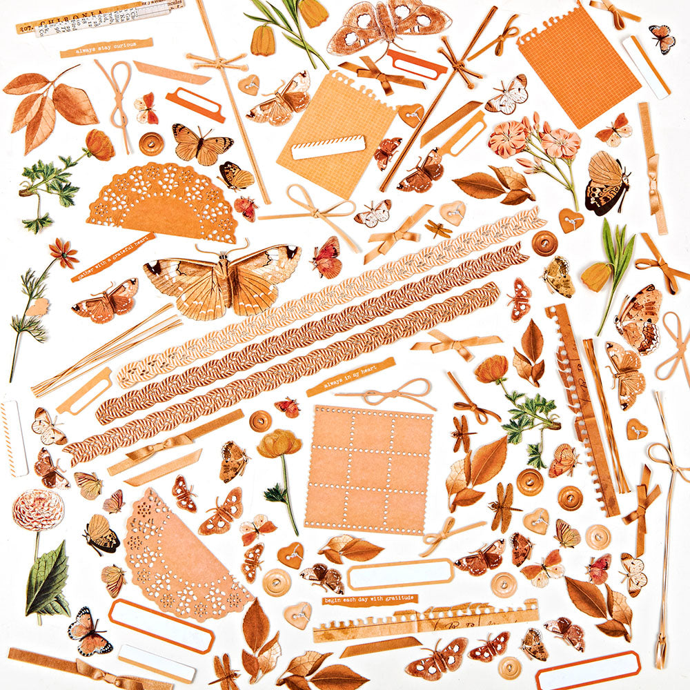 49 And Market - Color Swatch Peach Collection - Laser Cut Elements