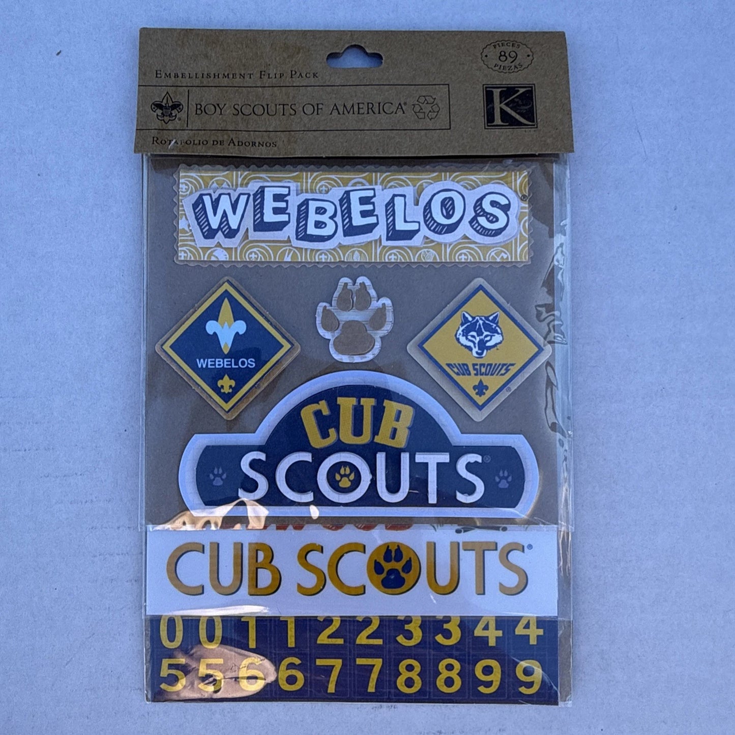 K and Company - Boy Scouts Cub Scout Embellishment Flip Pack