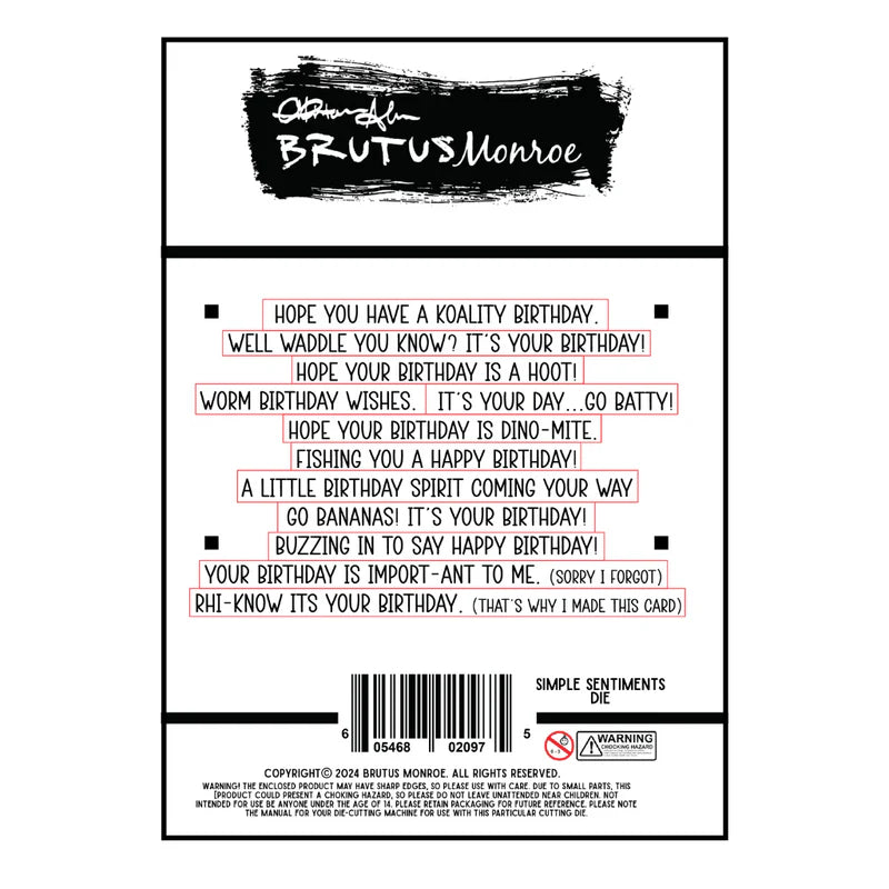 Brutus Monroe - Simple Sentiment | Cutting Die