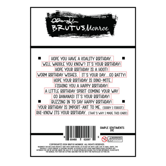 Brutus Monroe - Simple Sentiment | Cutting Die