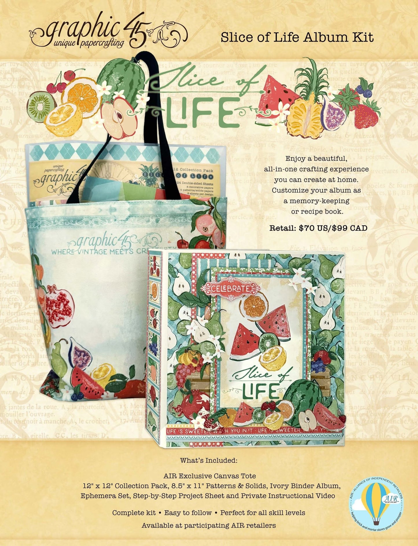AIR EXCLUSIVE - Graphic 45 - Slice Of Life Album Class - Friday August 14 @ 1:00 pm