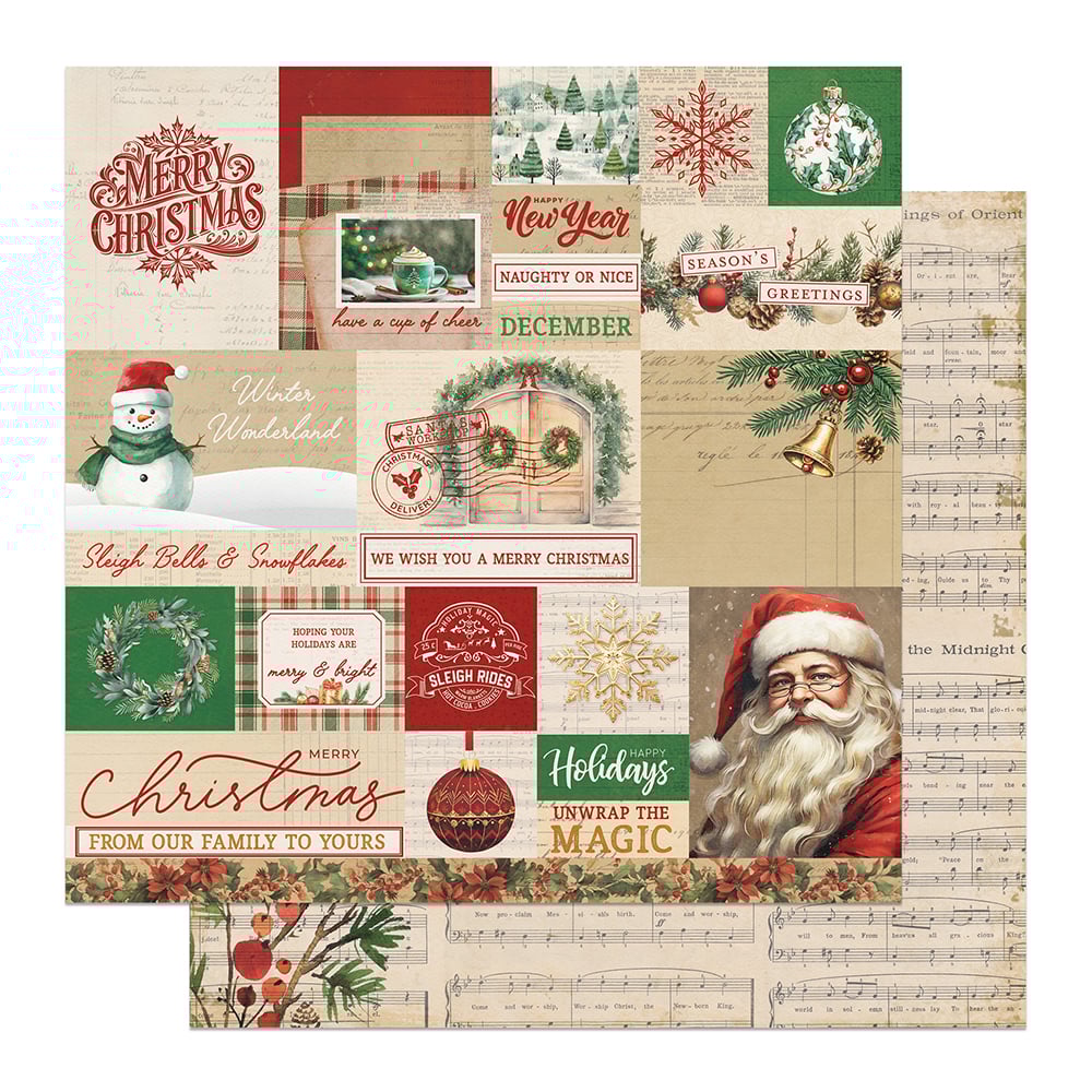 PhotoPlay - Christmas Junque - 12 x 12 Double-Sided Cardstock - Unwrap the Magic