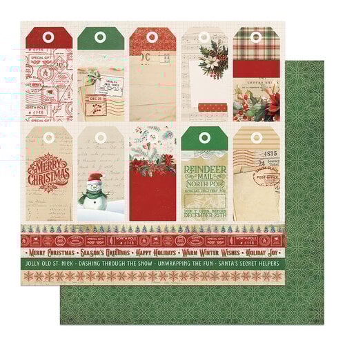 PhotoPlay - Christmas Junque - 12 x 12 Double-Sided Cardstock - Reindeer Mail